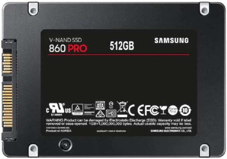 اس اس دی سامسونگ مدل SSD 860 PRO ظرفیت 512 گیگابایت